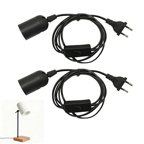 Pack de 2 Douille E27 avec Câble de 1,8 m, Douilles E27 avec...