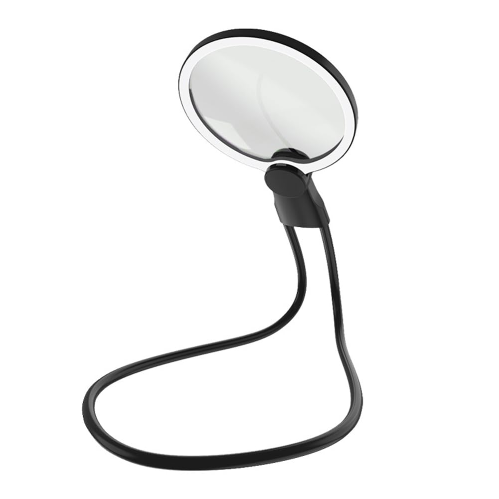 Loupe de cou portable avec 24 LED lampe de lecture HD pour seniors