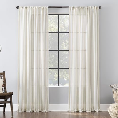 Clean Window Leno Weave Stripe Anti-Dust...