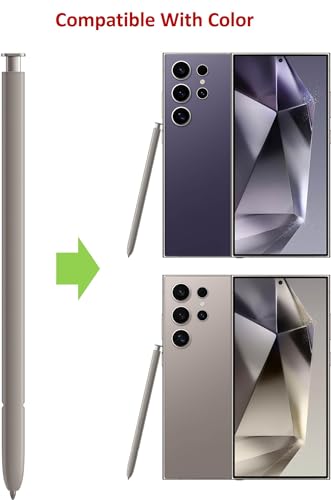 Image of SLQ Galaxy S24 Ultra S Pen [Withbluetooth |4096 Pressure Sensor ] Replacement For Samsung Galaxy S24 Ultra 5G All Versions Touch Stylus Pen With 5Xtips /Nibs (Gray)