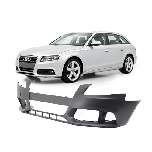 Image of FitParts Compatible with Audi A4 2009-2012 Front Bumper Cover | Primed, With Fog Light Holes, Sedan /Wagon, Ready to Paint, OEM 8K0807105GRU, AU1000162