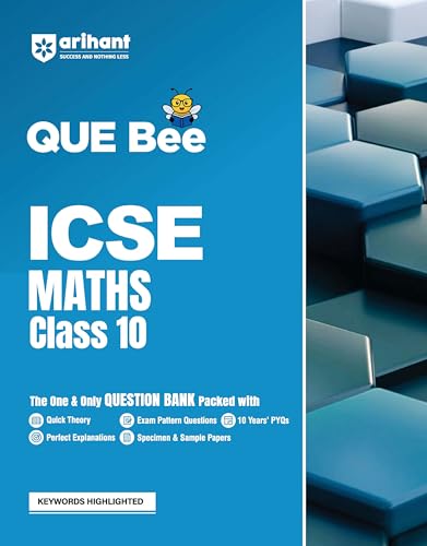Image of (Old Edition) Arihant QUE Bee ICSE Maths Class 10 Exam 2025-26