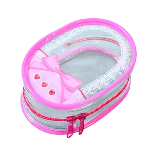 DYNWAVE Clear Figures Display Bag Portable Storage Pouch Versatile Holder Dustproof Collectible Case Organizer for Earphones Charger, Without Buckle