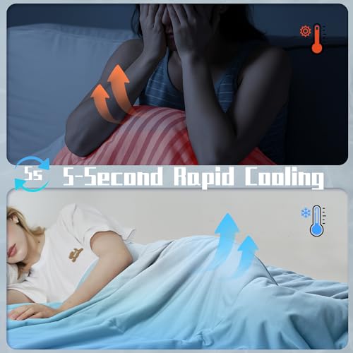 DOWNCOOL Cooling Comforter Twin Size, Grey Cooling Blanket for Hot Sleeper - image 3