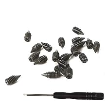 Cross recessed Set Screws, Pointed Head Leather replacment Accessories for Belt Buckle Wallet Handbag Purse Toys Includes Screwdriver -30 Pieces