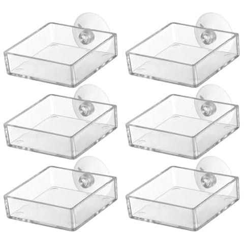 Yardwe 6pcs Fish Tank Feeder Dish Cover