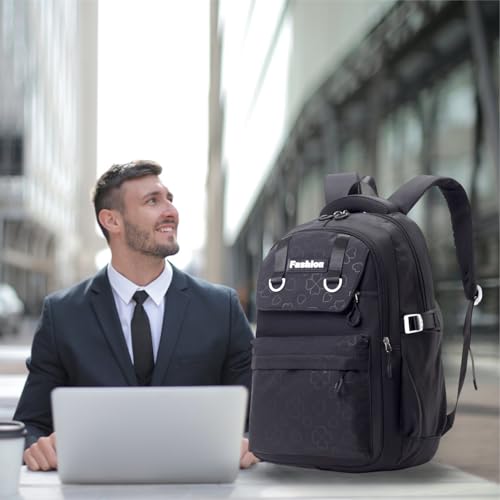 Image of Tinytot 30 Litre, Stylish & Trendy Water Resistant Hi Storage School Collage Travel Laptop Backpack Bag for Boys, Girls, Mens & Womens, 20 Inches (Black)