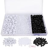 GZkushi 300 Stk Dreadlocks Perlen, Haarperlen, Modische Haar Flechtering für Haare Bartdekoration Zubehör, mit Haar Twister (3 Farben)