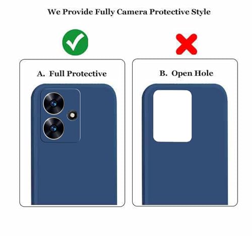 Image of A rtistque Liquid Silicone Back Cover Case for Infinix Hot 30i Shockproof TPU Soft Flexible with Camera Protection - Blue