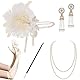 BABEYOND 1920s Accessoires Set Damen Gatsby Kostüm Zubehör Set inklusive Stirnband Halskette Handschuhe