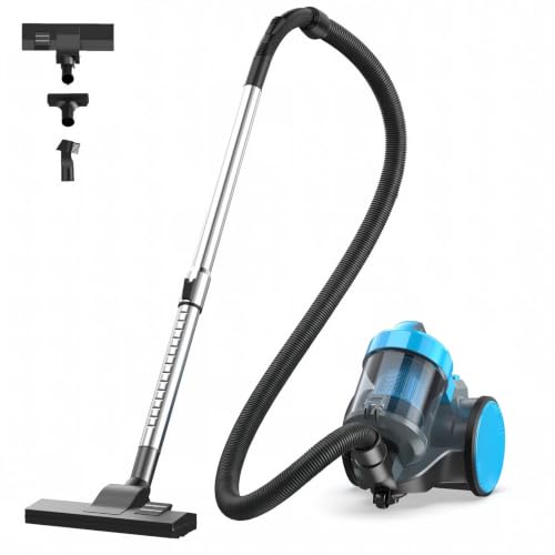 Image of NEWBULIG Canister Vacuum Cleaners for Home, Bagless Vacuum Cleaner, Blue