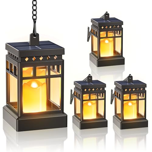 Bougie vacillante en lanterne solaire KOOPER pour une atmosphère chaleureuse au jardin