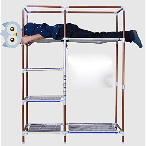 Oxford Cloth Wardrobe Layer Cabinet Steel Frame Assembly Closet Economy