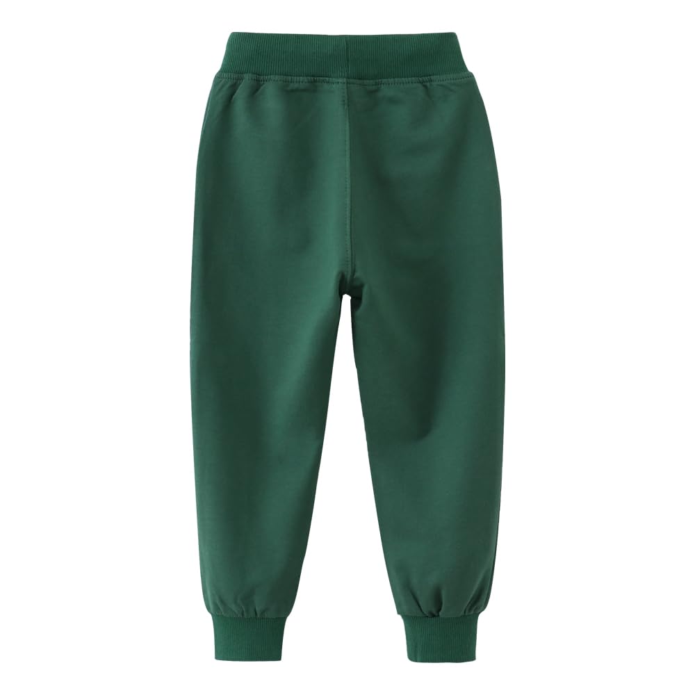 HUAER& Pantalones de chándal para bebé con diseño de dinosaurio con cordón elástico (2 unidades)