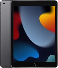 iPad da Apple (9a geração): Com chip A13 Bionic, tela Retina de 10,2 polegadas, 256 GB Wi-Fi + rede celular 4G, câmera frontal de 12 MP, câmera traseira de 8 MP, Touch ID, Cinzento sideral (Recondicionado)