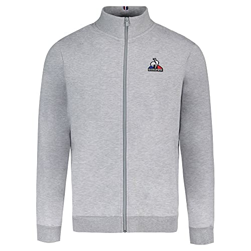 Le Coq Sportif ESS FZ Sweat N°4 M - Molleton premium gris chiné clair