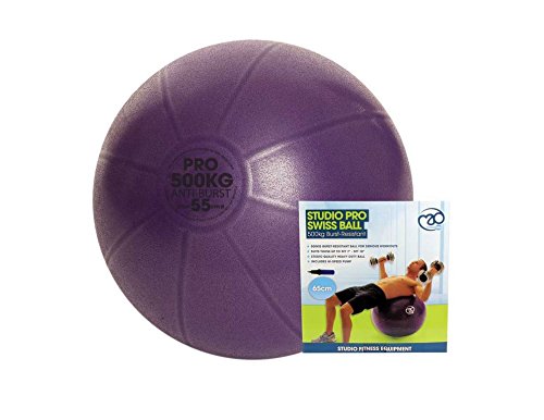 Fitness-Mad Studio Pro - Pelota suiza, color morado, Talla:65cm