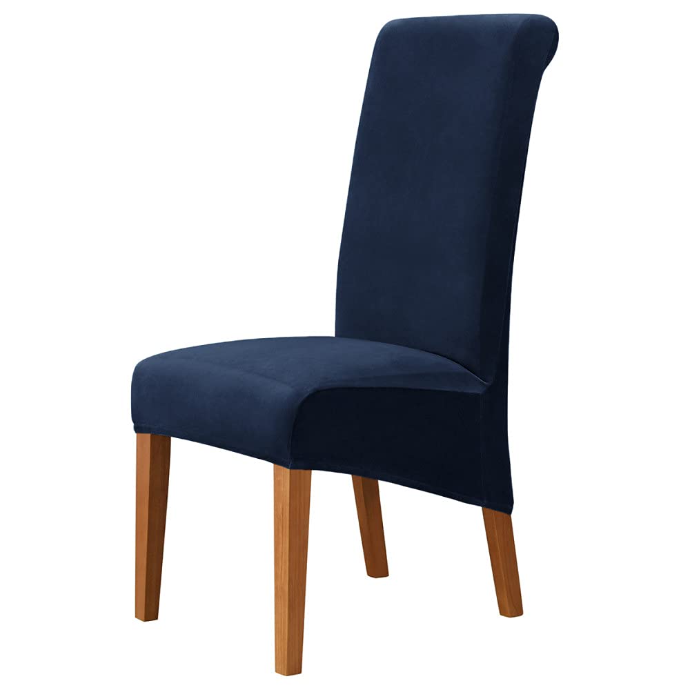 Housse de chaise XL velours extensible 24 couleurs unies
