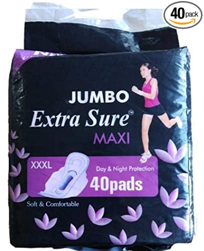 EMPRESSES Extra Sure Fresh & Comfort Advanced Super Dry Sanitary Napkin Pad for Heavy Flow (40 pads,XXXL)