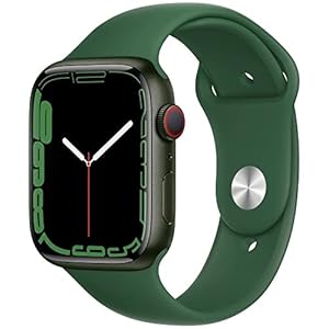 Apple Watch Series 7 (GPS + Cellular, 41mm) Green Aluminum Case with Clover Sport Band, Regular (Renewed)