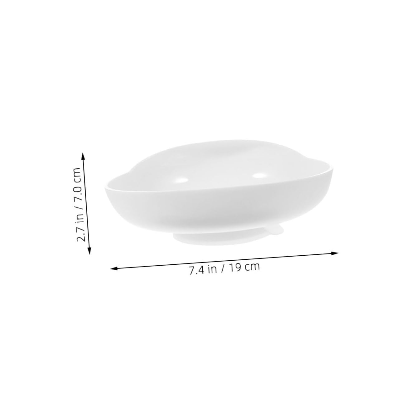 Assiette Anti-Déversement Ronde avec Ventouse 2 Pièces, Blanc | Silicone et Plastique, pour Repas Autonomes des Personnes Handicapées et Patients, Entretien Facile