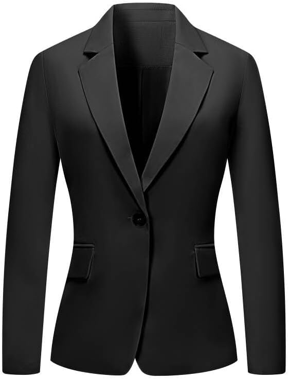 V VOCNI Womens Blazer Jackets Long Sleeve Lapel Open Front Pockets Casual Work Office Blazers Button Jacket Suit - Image 3