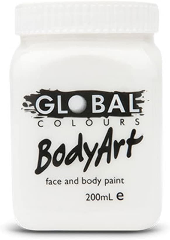 Global Body Art Face Paint - Liquid White 200ml