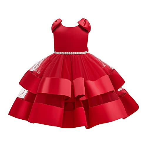 Vestidos semiformais para meninas, fantasia de festival infantil grande, vestido de princesa com nó