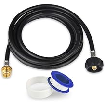 KOMAN 12FT Propane Adapter Hose 1 lb to 20 lb Converter,Converter for Buddy Heaters,Weber Q/Blackstone GriddleGrill,Coleman Camping Stove,1lb Propane Appliances Connect to 20lb Tank,Certified