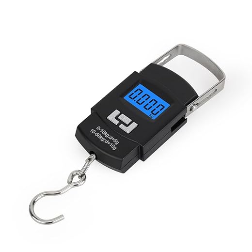 Balança Portátil Digital De Mão Com Gancho Para Mala Bagagem Pesca Até 50 Kg - ALVATEC ATC®