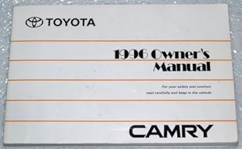 Paperback 1996 Toyota Camry Original Owner's Manual Book