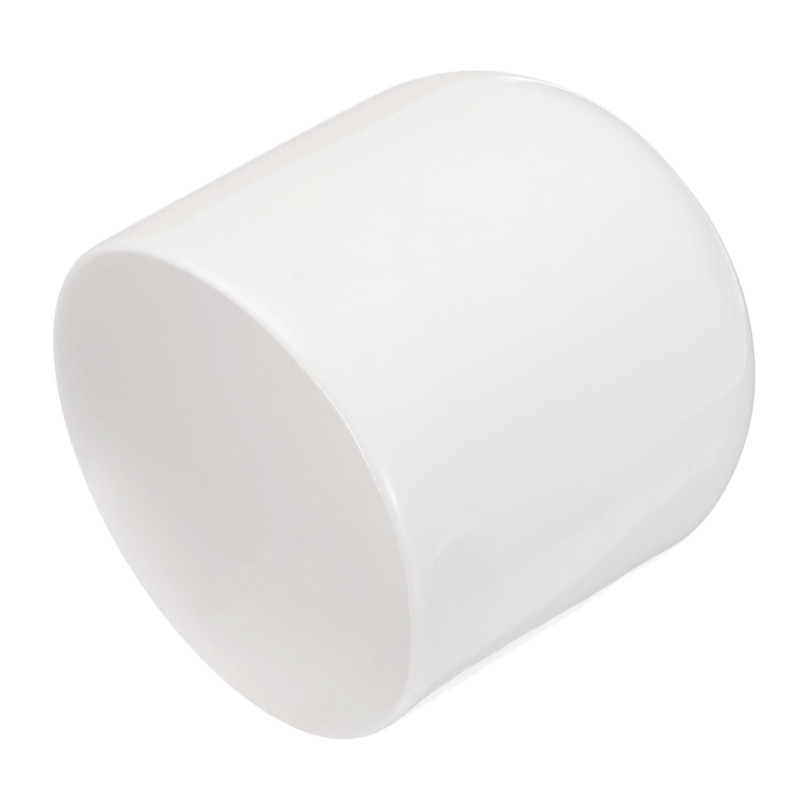uxcell 8pcs Rubber End Caps 50mm ID Vinyl Round End Cap Cover Screw Thread Protectors White