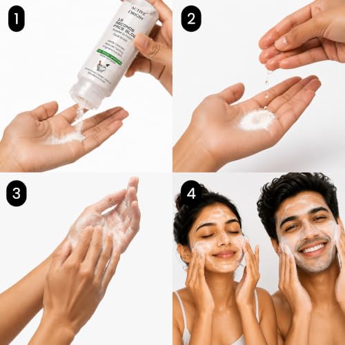 Image of Powder Face Wash | 15 Seconds Face Glow, De-Tan, Deep Cleansing, Removes Dead Skin & Brighten Face | Gentle Non Drying | Oats, Rice & Pro Vit B5 | Face wash for Men & Women (30g)