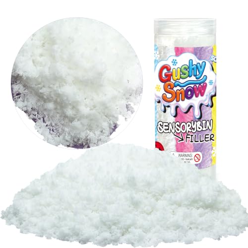 White Latex Fake Snow Sensory Bin Filler, Soft Tactile Play Material | Soft snow-like filler for sensory tables, indoor play, classrooms, small world scenes and creative hands-on activities.
