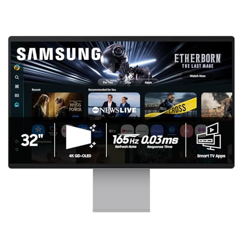 Image of Samsung 32 OLED M9 (M90SF) Smart Monitor with 4K QD-OLED, 165Hz LS32FM902SNXZA Bundle with Elite Suite 18, 2X HDMI Cable and Deco Gear CPS Exclusive 26 Month Protection Pack (BEACH-CPS-26M2000)