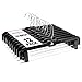 HOUSE DAY 14" 12pcs Black Plastic Skirt Pants Hanger Slack Bottom Hangers with Clips