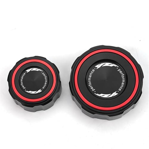 Bouchons de liquide de frein avant arrière et d'huile moteur rouge pour moto Yamaha YZF R6 R7
