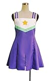 Lucky Star Patoricia Hiyori Minami Misao Purple Daily Dress Cosplay Costume (Female M)