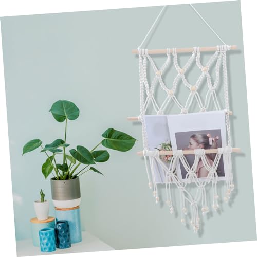 Soporte de pared para tapiz de estilo macrame decorativo para salon 7