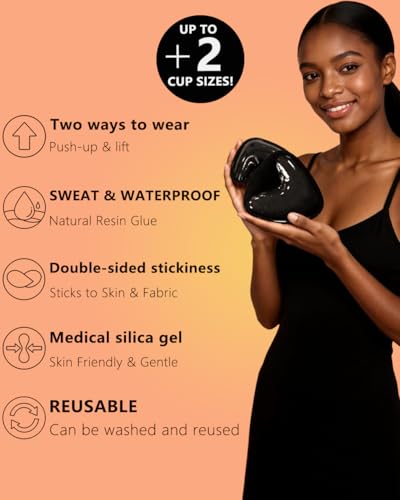 Image of Double Sided Sticky Bra Inserts, Ultra Instant Volume, Push Up Adhesive Bra Pads
