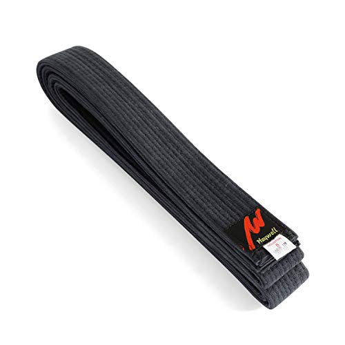 Ceinture noire en coton Wacoku large de 5,1 cm de style de luxe