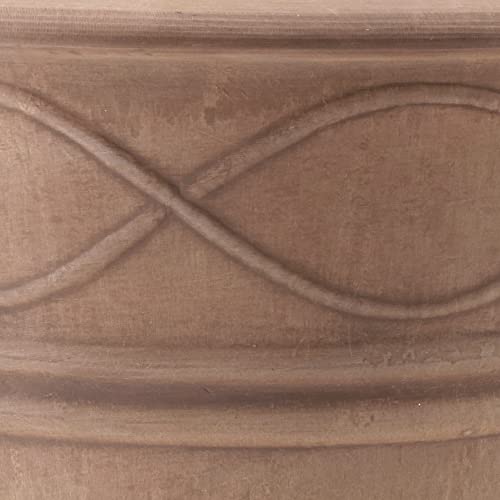 Psw Pot Collection Western Weave Planter Pot For Indoor And Outdoor Plants And Gardens, 14.5-Inch, Taupe #TOP3