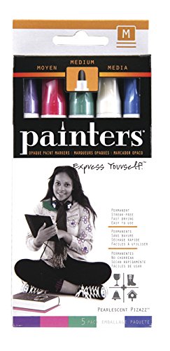 Elmer's Painters Opaque Paint Markers, Medium Point, Pearlescent Colors, 5 Count