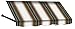 Awntech 6-Feet Dallas Retro Window/Entry Awning, 44-Inch Height by 24-Inch Diameter, Burgundy/Forest Green/Tan