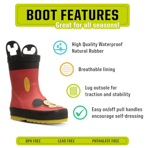 Image of Western Chief Kids Ladybug Rain Boot(Toddler /Little Kid /Big Kid) | Built for outdoor play, pull-on loops for self-dressing, comfort EVA insole, rubber traction outsole, toddler to big kid size