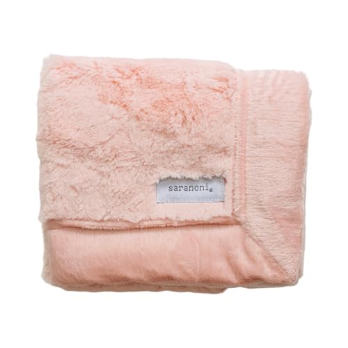 SARANONI Security Blankets for Babies Super Soft Boutique Quality Lush Luxury (Peach Blush, Mini 15