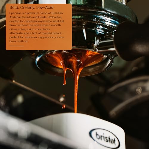 Image of Bristot Speciale Italian Espresso Coffee Beans - Medium Roast, Low Acid, Whole Bean - 2.2 lb (1kg) Bag - Authentic Italian Coffee for Espresso, Cappuccino