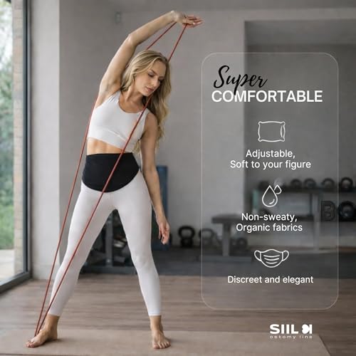 SIIL Ostomy Belt Black | Stoma Support Belt | Sports & Swimming | Ostomy Bag Pouch | Inner Stoma Bag Pocket | Large