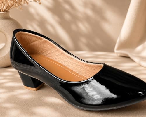 Image of Women's Block Heel Pumps | Comfortable Slip-On Office & Casual Heels | Stylish Women's Pumps