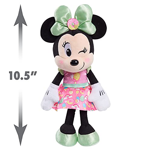 Disney Junior Minnie Mouse 8-Inch Small Sweets Minnie Mouse Beanbag Plush, Minnie Mouse In Pink Sweet Treats Dress, Stuffed Animal, By Just Play #TOP3
